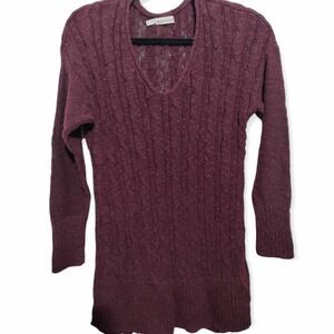 Maurices cable knit v-neck Sweater maroon 1X